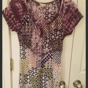 G. Girl shirt purple geometric deaign Large